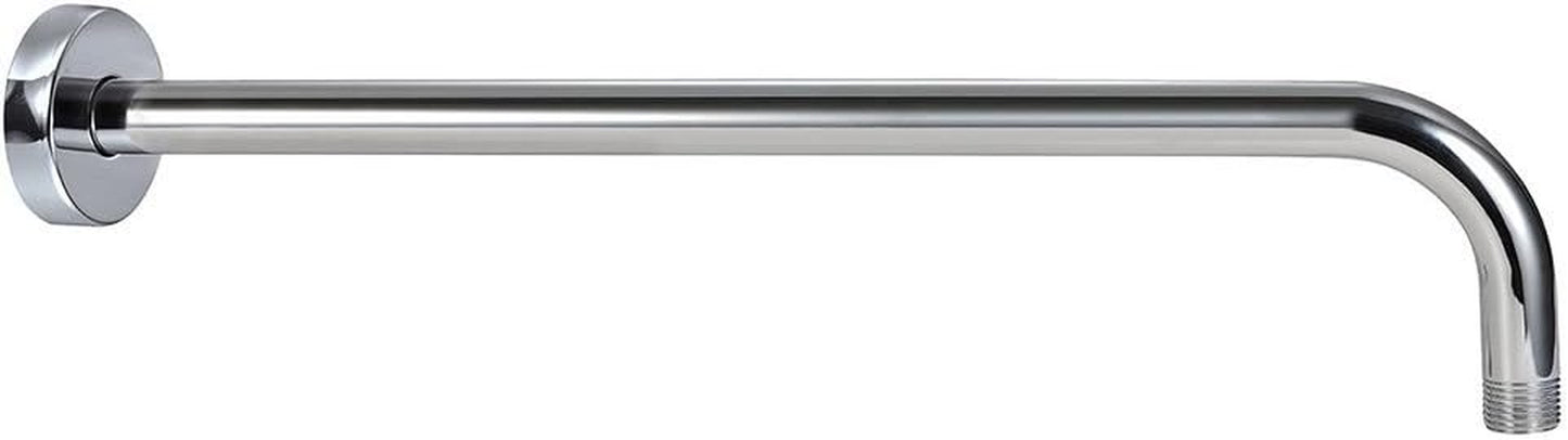 Shower Arm Extension Extra Long Water Outlet PJ1001 with Flange Made of Stainless Steel, Chrome Finish 16 Inches